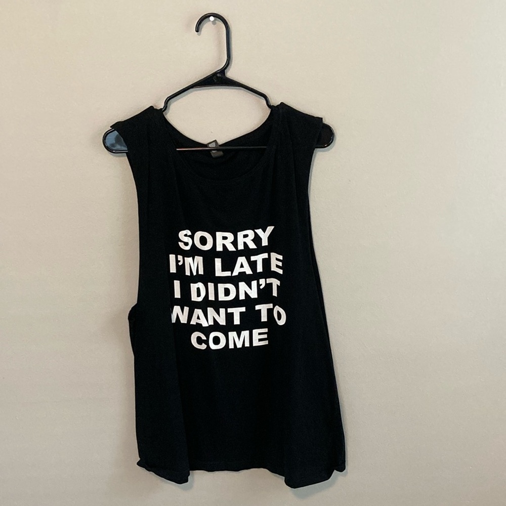Black tank top